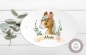 Preview: zauberhaftes ovales Türschild Fohlen Ponny mit Wunschname, Kinderzimmer, - zur Einschulung, Geburtstag, Taufe, Lüttentüddel®